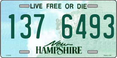 NH license plate 1376493