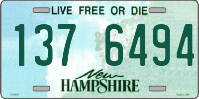 NH license plate 1376494