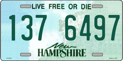 NH license plate 1376497