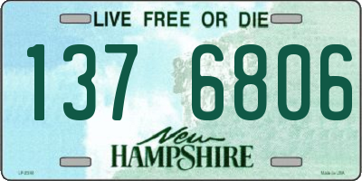 NH license plate 1376806