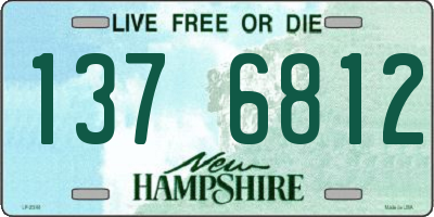 NH license plate 1376812
