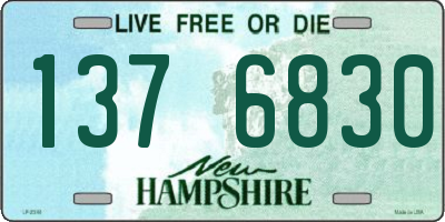 NH license plate 1376830