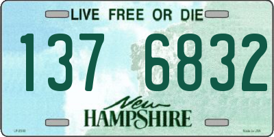 NH license plate 1376832