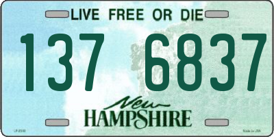 NH license plate 1376837