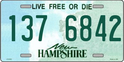NH license plate 1376842