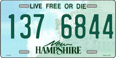 NH license plate 1376844