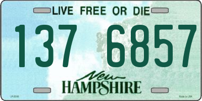 NH license plate 1376857
