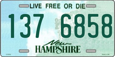 NH license plate 1376858