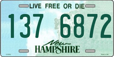 NH license plate 1376872