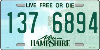 NH license plate 1376894