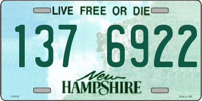 NH license plate 1376922
