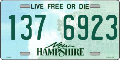 NH license plate 1376923
