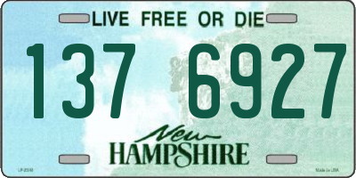 NH license plate 1376927