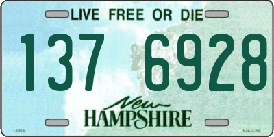 NH license plate 1376928