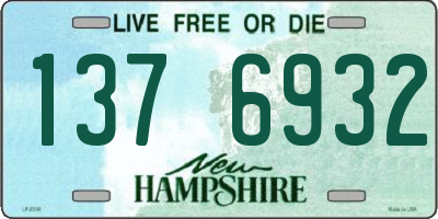 NH license plate 1376932