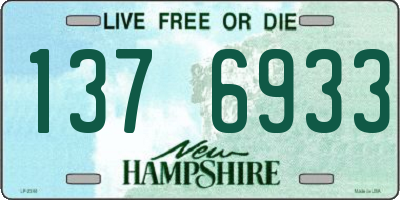 NH license plate 1376933