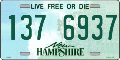NH license plate 1376937