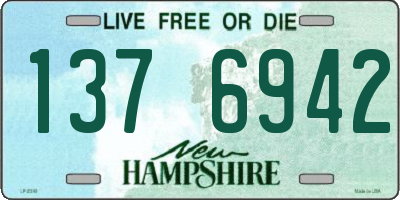 NH license plate 1376942