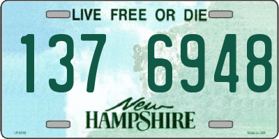 NH license plate 1376948
