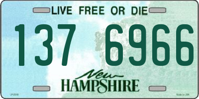 NH license plate 1376966