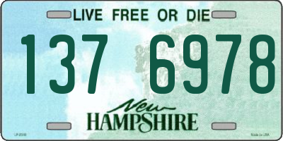NH license plate 1376978