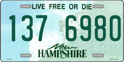 NH license plate 1376980