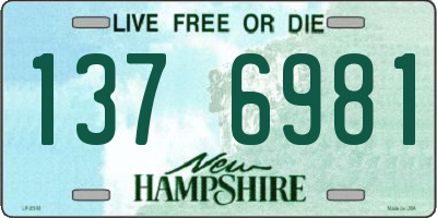 NH license plate 1376981