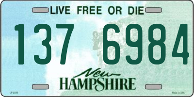 NH license plate 1376984