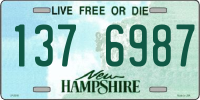 NH license plate 1376987