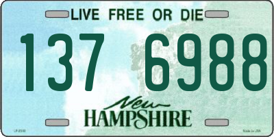 NH license plate 1376988