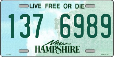 NH license plate 1376989