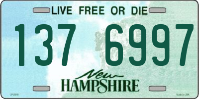 NH license plate 1376997