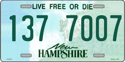 NH license plate 1377007