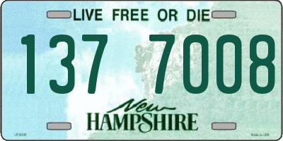 NH license plate 1377008
