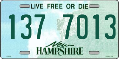 NH license plate 1377013