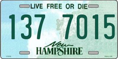NH license plate 1377015