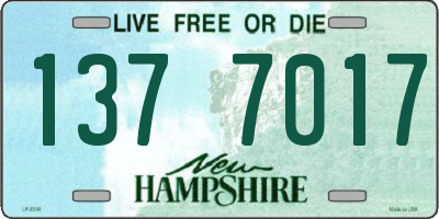 NH license plate 1377017