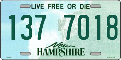 NH license plate 1377018