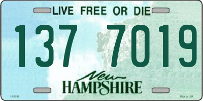 NH license plate 1377019