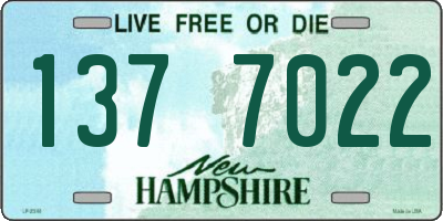 NH license plate 1377022