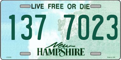 NH license plate 1377023