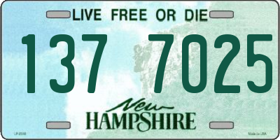 NH license plate 1377025