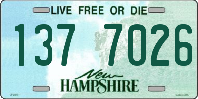 NH license plate 1377026