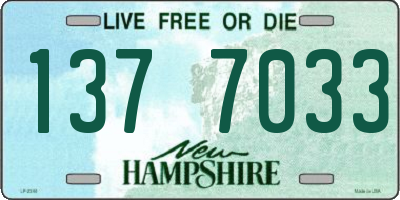 NH license plate 1377033