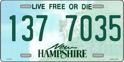 NH license plate 1377035