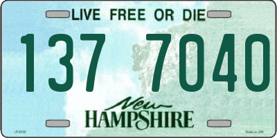NH license plate 1377040
