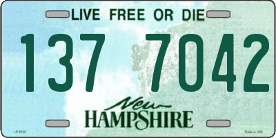 NH license plate 1377042
