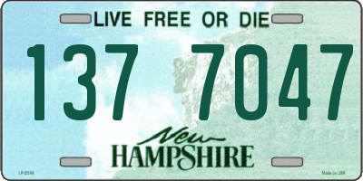 NH license plate 1377047
