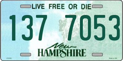 NH license plate 1377053