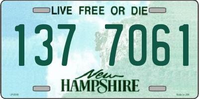 NH license plate 1377061